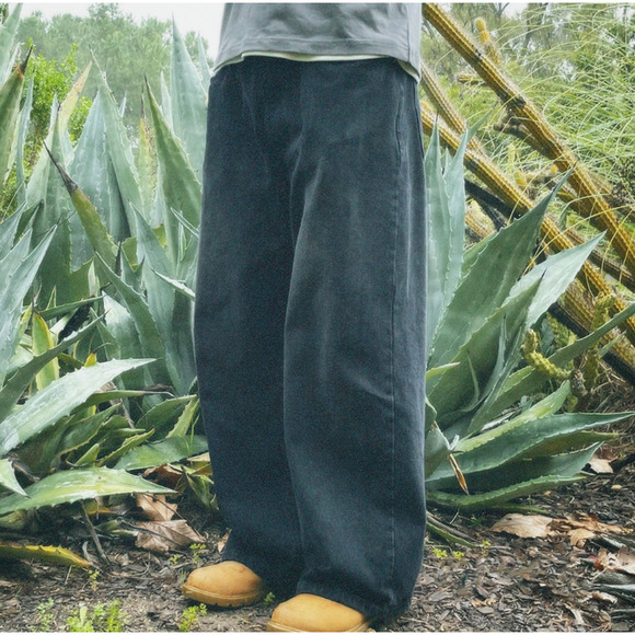 Concrete Orchids Core Adjustable Baggy Jeans Straight Heavyweight Black Size 34 - Picture 1 of 9